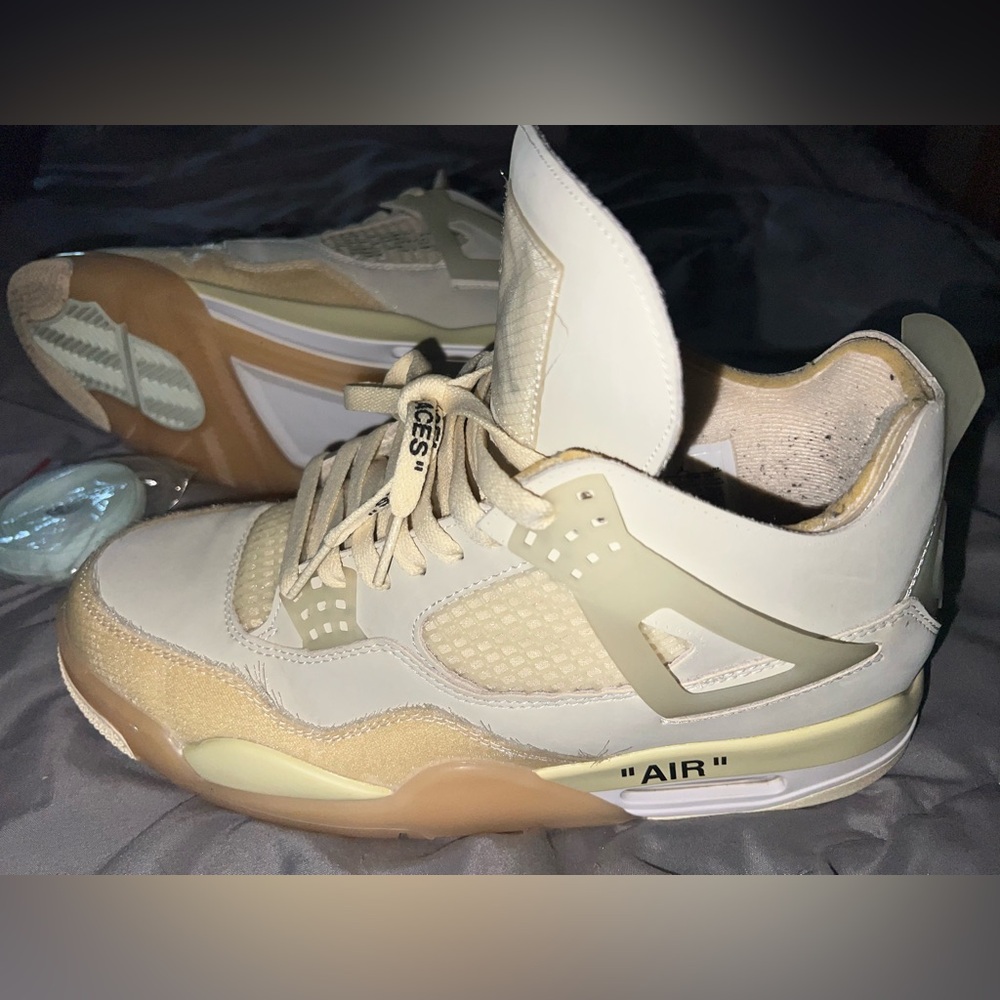 Men’s Nike Air Jordan 4 Sail Off-White Jordan Athletic Shoes
